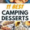 Pinterest graphic with text overlay reading "11 Best Camping Desserts"