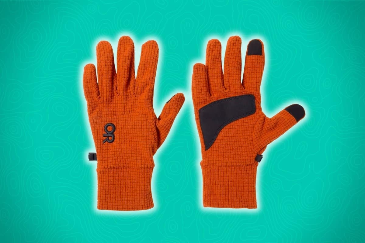 Orange gloves product image.