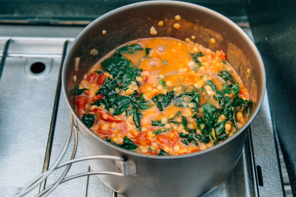 Coconut Red Lentil Stew with Kale