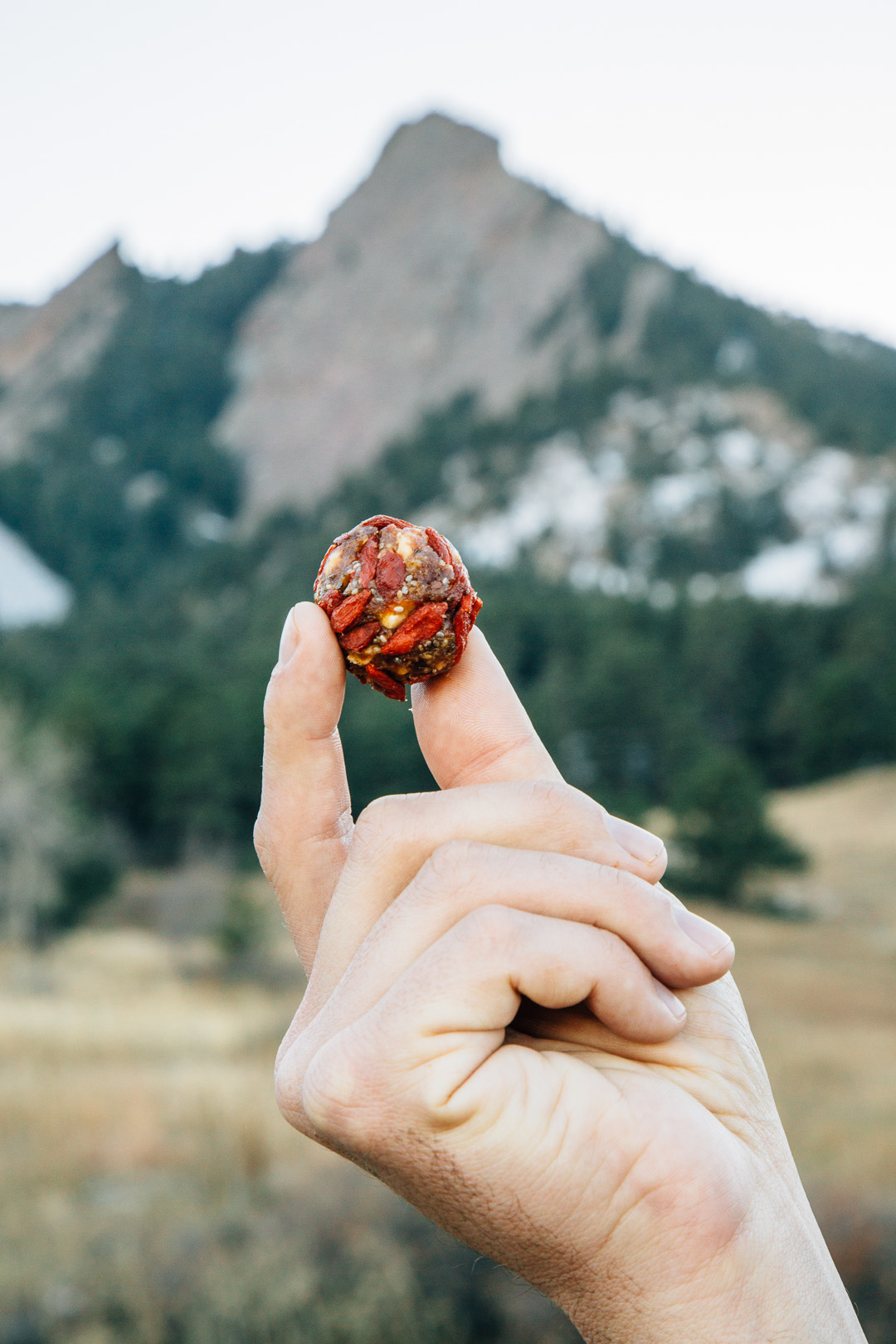 An easy make ahead snack for hiking or camping trips: Trail Mix Bliss Balls!