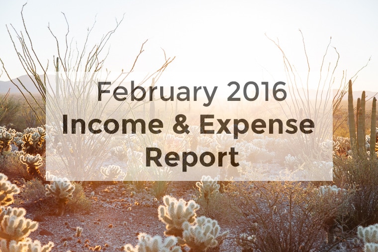 February 2016 income and expense report