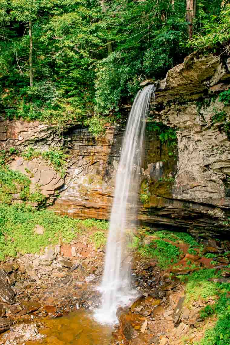 Falls of the Hill Creek Waterfall in West Virginia