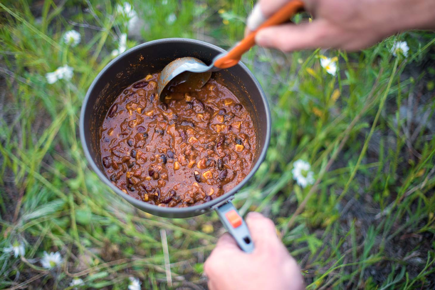 DIY Backpacking Food - a healthy vegan quinoa chili made with a dehydrator, perfect for your backcountry adventures.