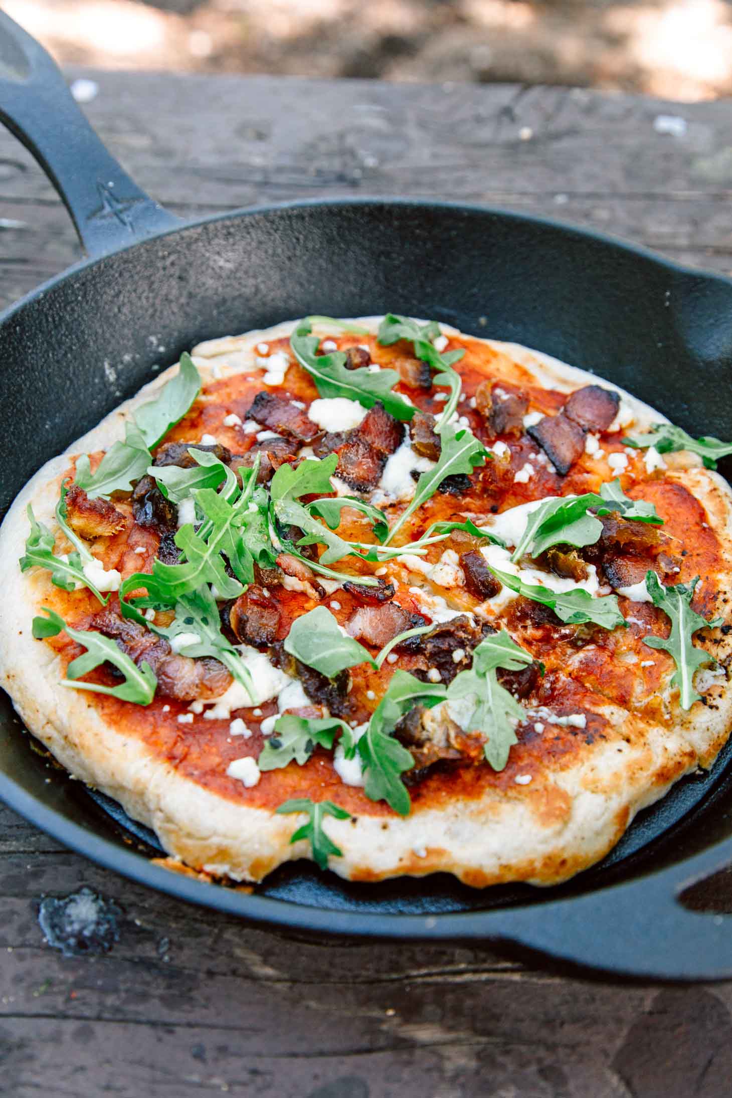 Bacon & Date Campfire Pizza - Camping Dinner Ideas
