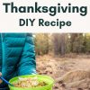 Pinterest graphic with text overlay reading "Backpacking Thanksgiving DIY recipe"