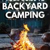 Pinterest graphic with text overlay reading "Your guide to backyard camping"