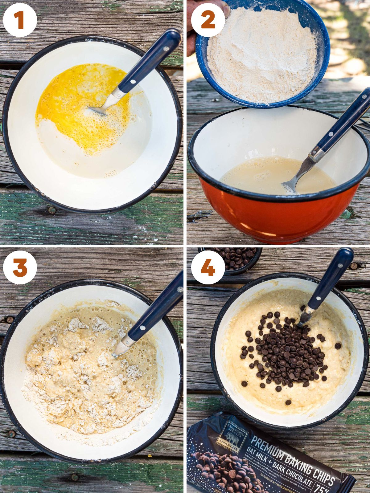 Steps to make pancake batter