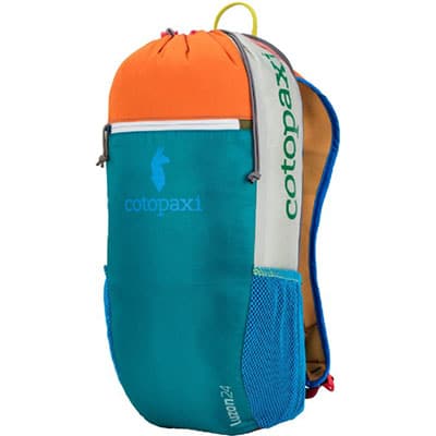 multicolored backpack