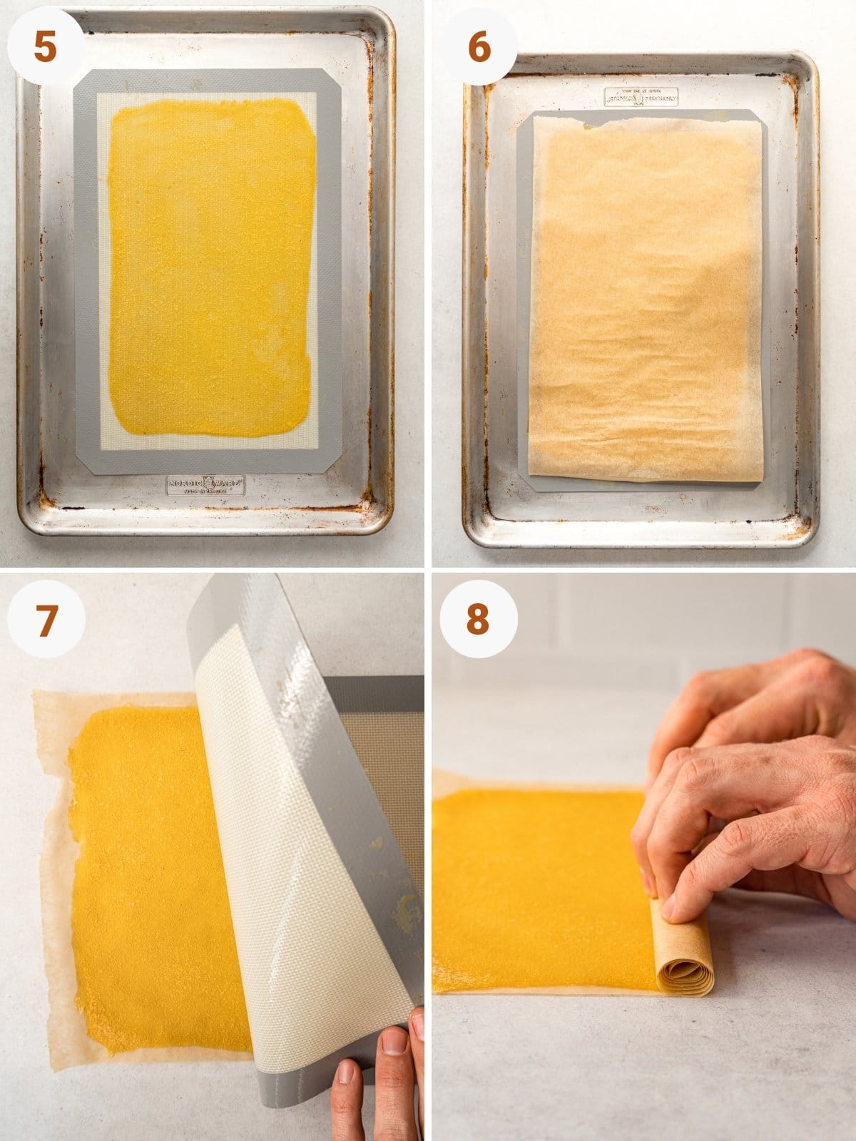 How to make fruit leathers steps 5-8