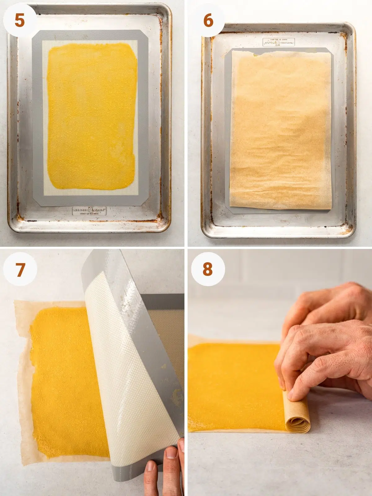 How to make fruit leathers steps 5-8