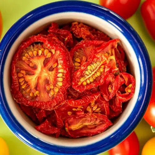 Dried tomatoes in a bowl