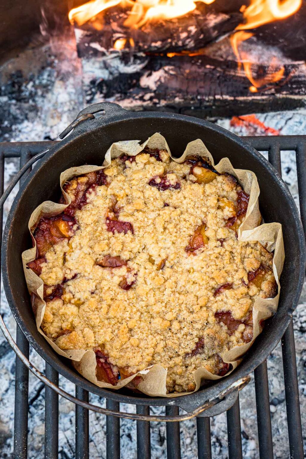 Dutch Oven Peach Cobbler Fresh Off The Grid