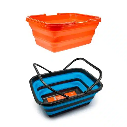 Two folding camp sinks