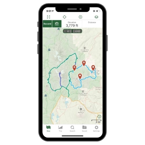 GAIA GPS Map screenshot