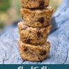 Pinterest graphic with text overlay reading "Chocolate chip granola bites"