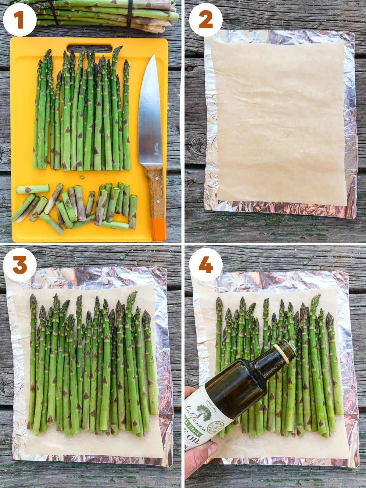 Steps to making grilled asparagus