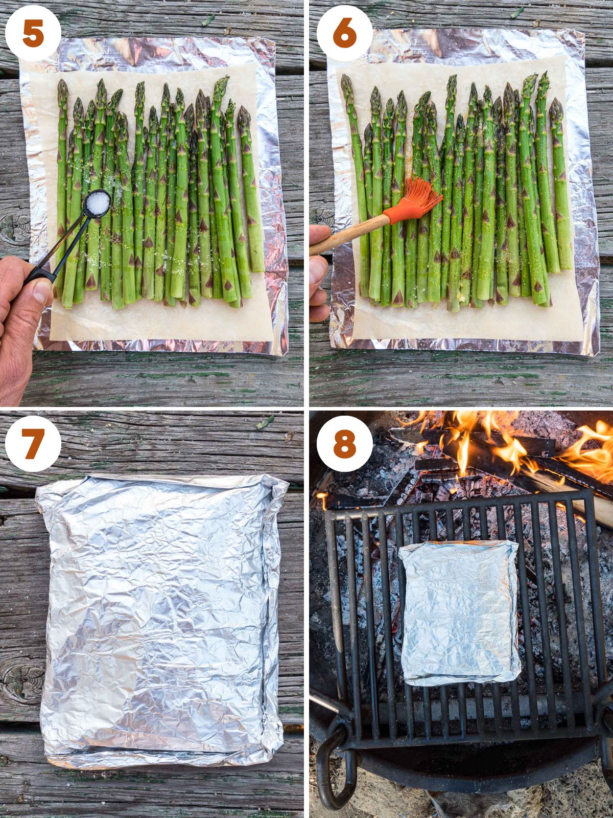 Steps for making grilled asparagus