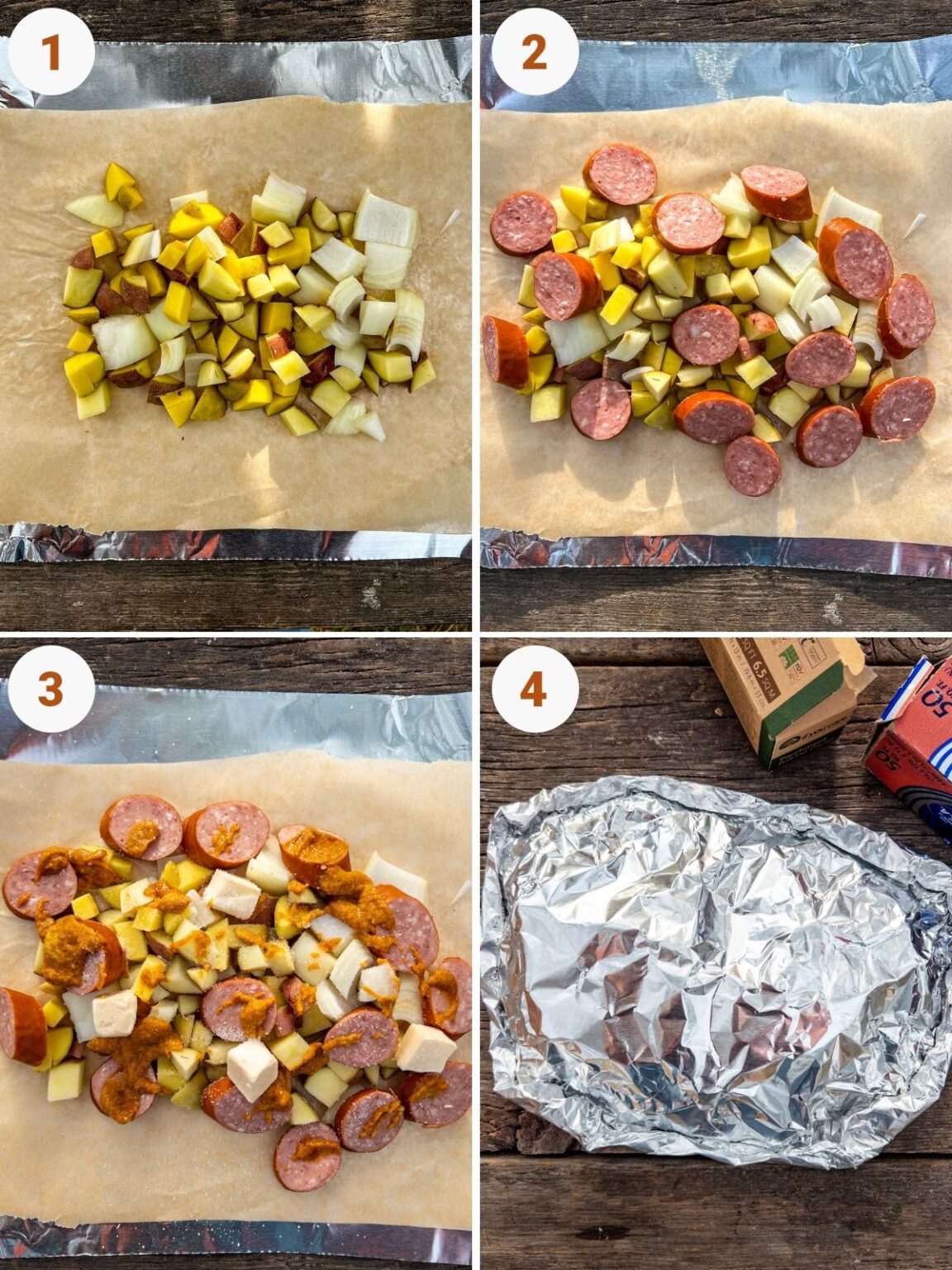 Kielbasa & Potato Foil Packets Fresh Off The Grid