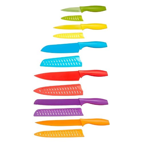 Colorful kitchen knives