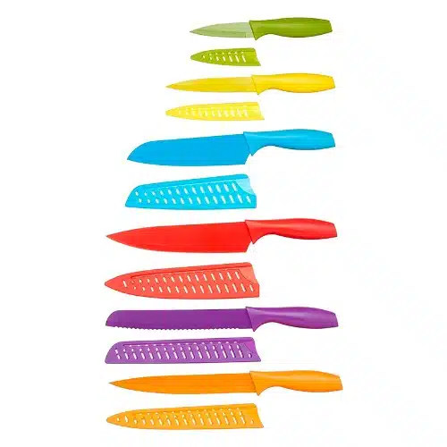 Colorful kitchen knives