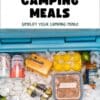 Pinterest graphic with text overlay reading "45 Make Ahead Camping Meals-Simplify Your Camping Menu".