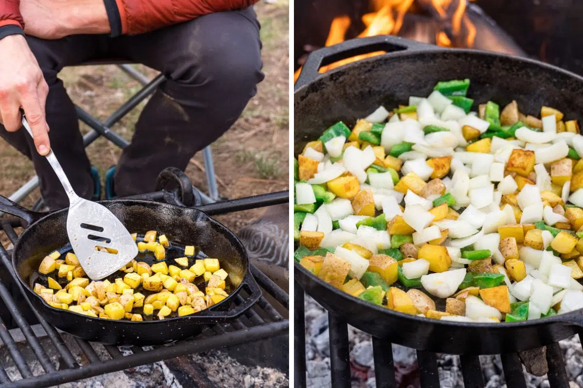 Campfire Skillet Breakfast, Camping Recipes