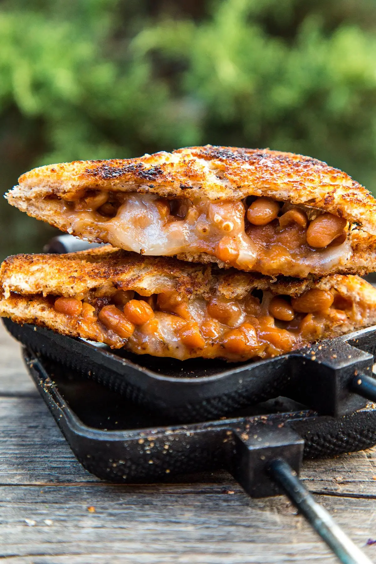Pie Iron Baked Bean & Cheese Toasties Fresh Off The Grid