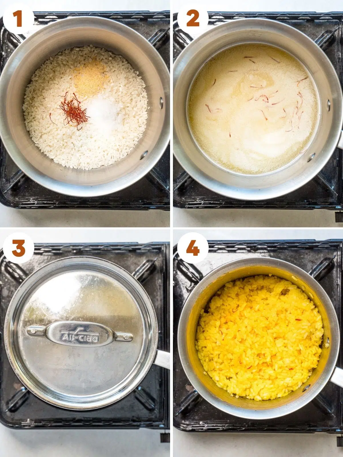 Steps to make saffron rice