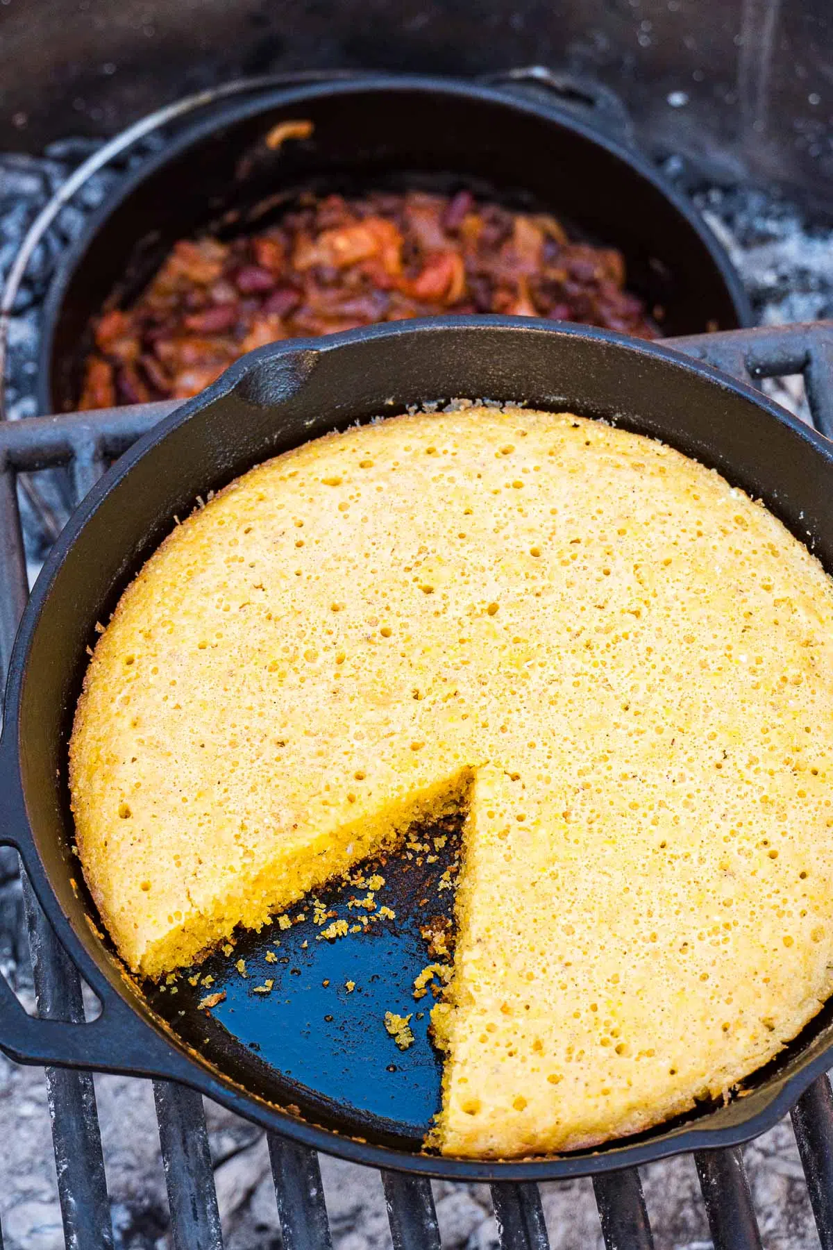Camping Skillet Cornbread Recipe - Fresh Off the Grid (1) Camping Skillet Cornbread Recipe - Fresh Off the Grid (1)