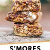 Pinterest graphic with text overlay reading "S'mores Granola Bars"