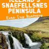 Pinterest graphic with text overlay reading "Iceland's Snaefellsnes Peninsula road trip itinerary"