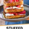 Pinterest graphic with text overlay reading "Stuffed French Toast"
