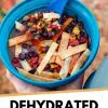 Pinterest graphic with text overlay reading "Dehydrated tortilla soup"