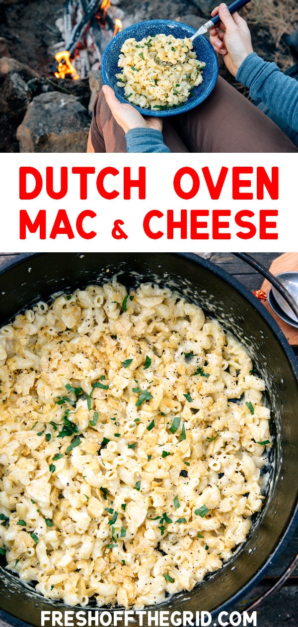 Dutch Oven Mac and Cheese [VIDEO] Camping Recipe by Fresh Off the Grid
