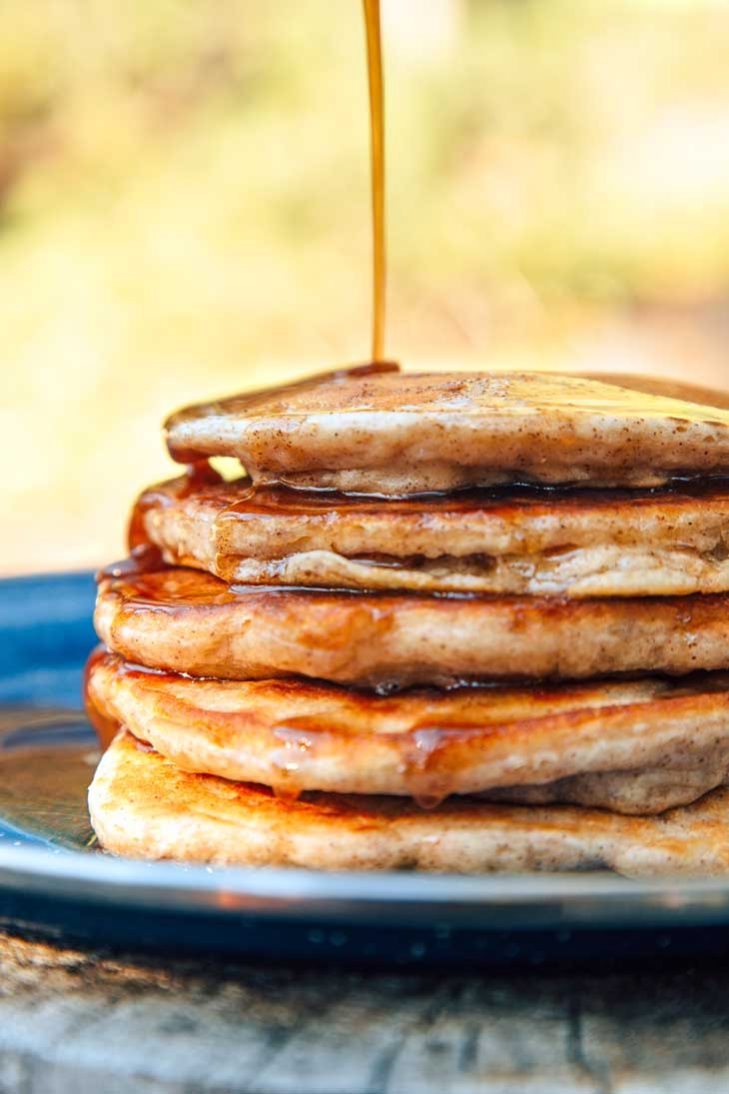 Stack of pumpkin spice pancakes