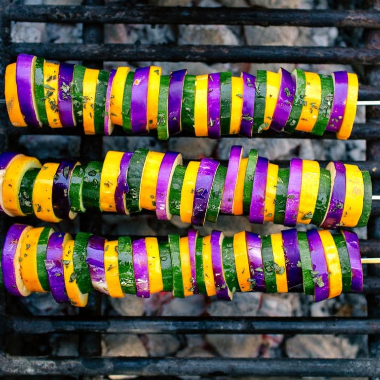 Campfire Grilled Ratatouille Kebabs